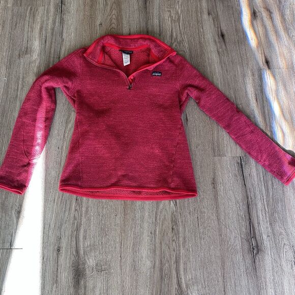 Patagonia Women's Better Sweater Size S Red 1/4-Zip Pullover FleeceGranola Girl - Picture 3 of 10